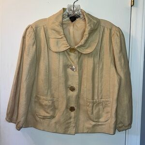 CHADWICK’S Collection/  LINEN CROPPED BLAZER